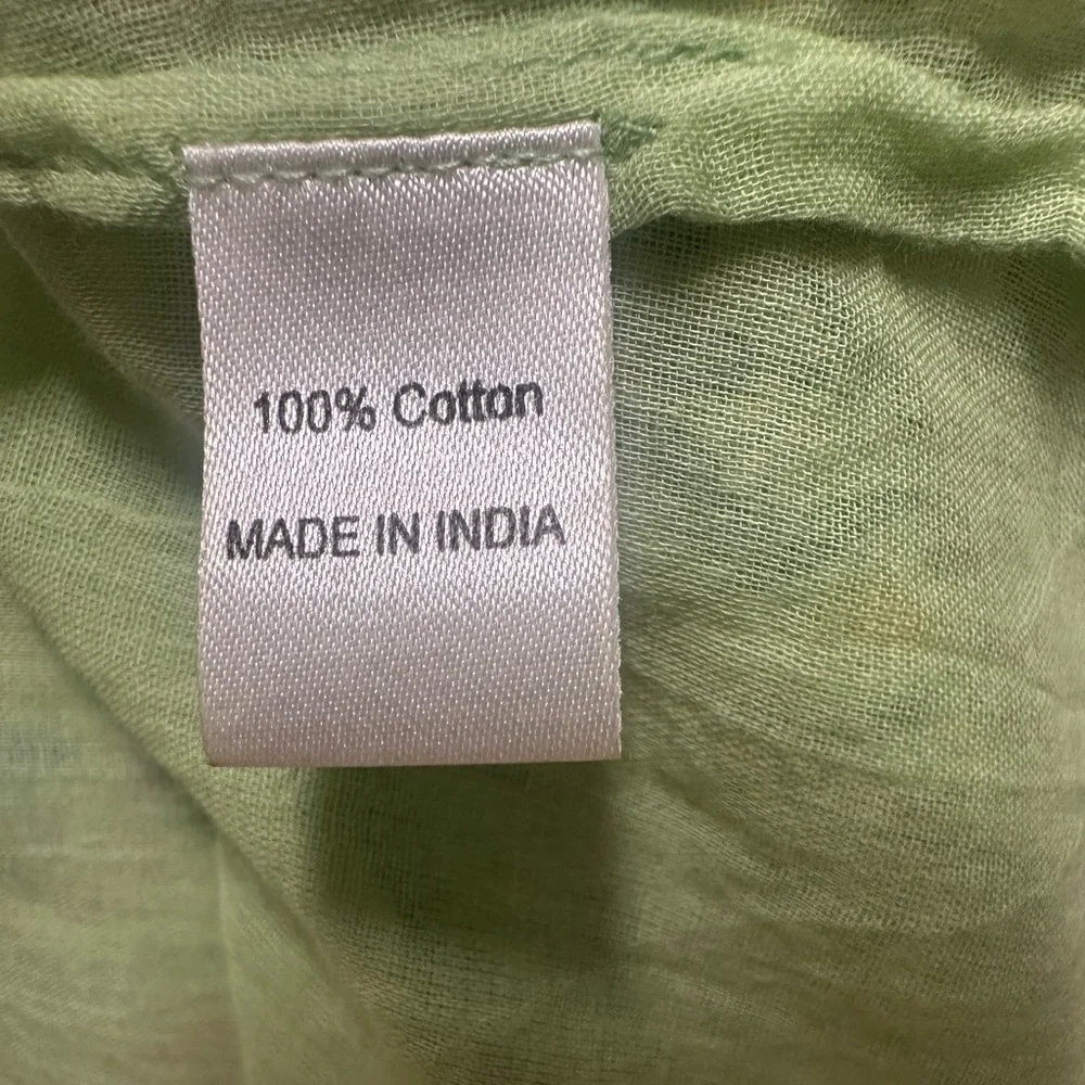 Banjanan Hazel Sleeveless Tiered Maxi Dress in Dawn Chorus Pistachio Green; XS - Picture 15 of 15